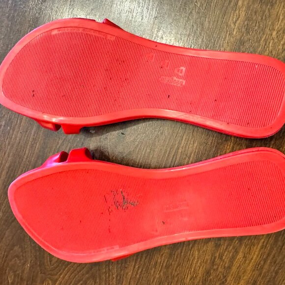 MELISSA Red Flip Flops Sandals Jellies Shoes Women's Size 9 - Picture 8 of 9